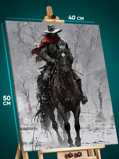 Картина на стену Red Dead Redemption Игра ковбой 40x50