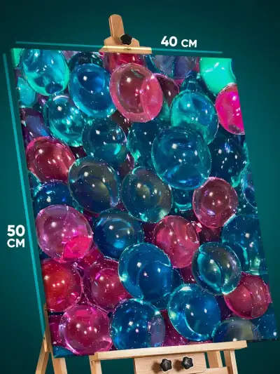 Картина на стену Абстракция стекляные шарики 40x50