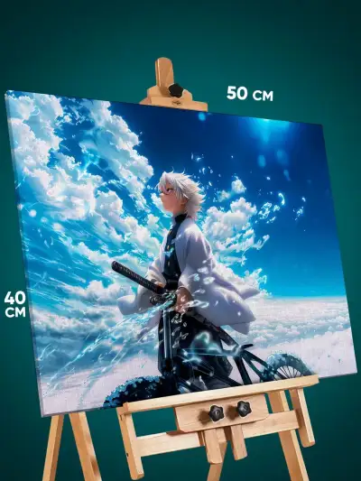 Картина на стену Клинок рассекающий демонов Аниме Санеми 40x50