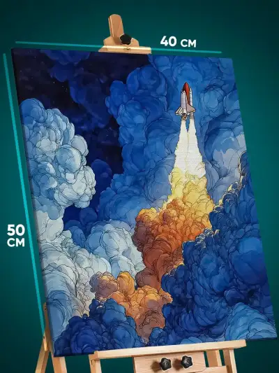 Картина на стену Космос ракета 40x50