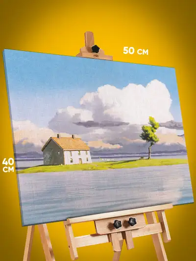 Картина на стену Хаяо Миядзаки Аниме пейзаж 40x50