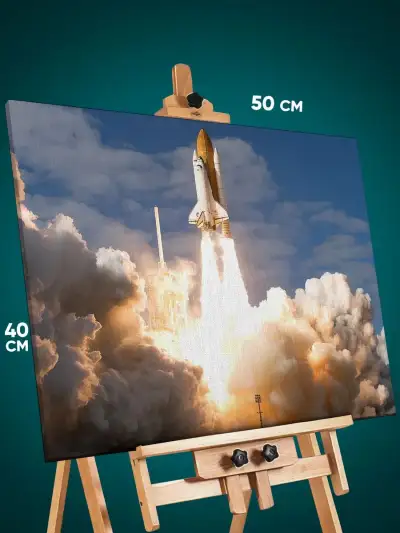 Картина на стену Космос ракета шаттл 40x50