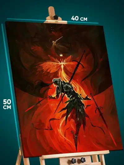 Картина на стену Dark Souls рыцарь падший 40x50