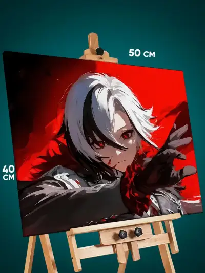 Картина на стену Геншин Импакт Игра Арлекино 40x50