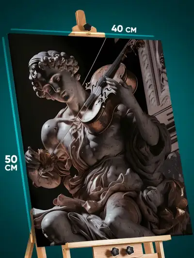 Картина на стену Статуя ангел скрипк 40x50