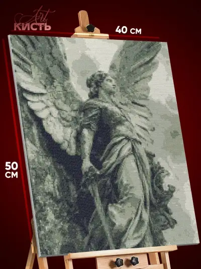 Алмазная мозаика Религия статуя ангел архангел 40x50