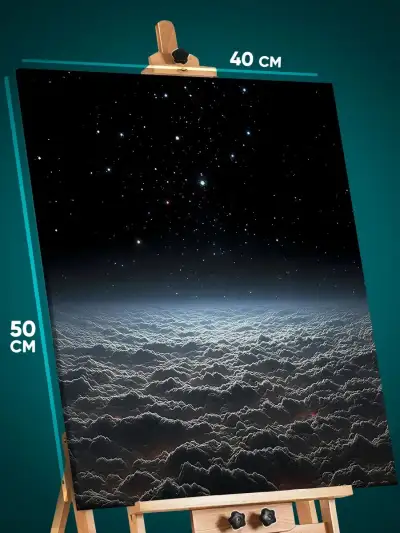 Картина на стену Космос облака звезды 40x50