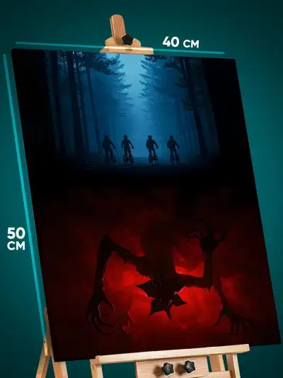 Картина на стену Сериалы Кино Очень странные дела 40x50
