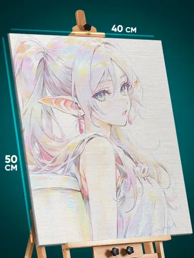 Картина на стену Фрирен Аниме эльфийка 40x50