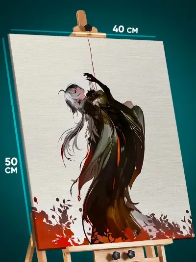 Картина на стену Геншин Импакт Игра Арлекино 40x50