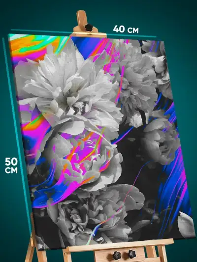 Картина на стену Абстракция цветы 40x50