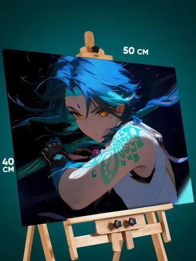 Картина на стену Геншин Импакт Игра Сяо 40x50