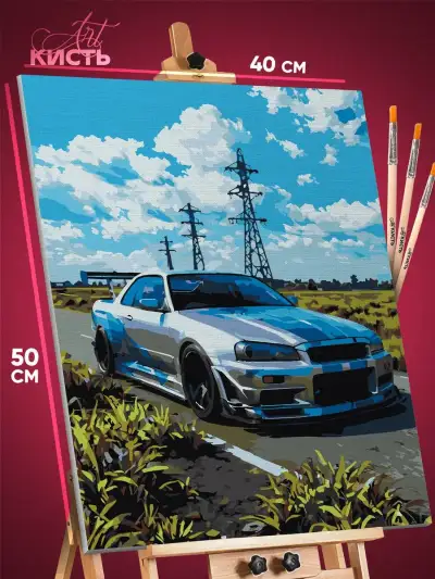 Картина по номерам Авто Nissan Skyline 40x50