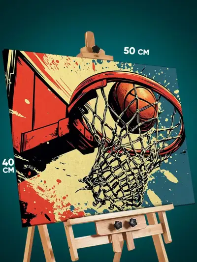 Картина на стену Спорт баскетбольное кольцо 40x50