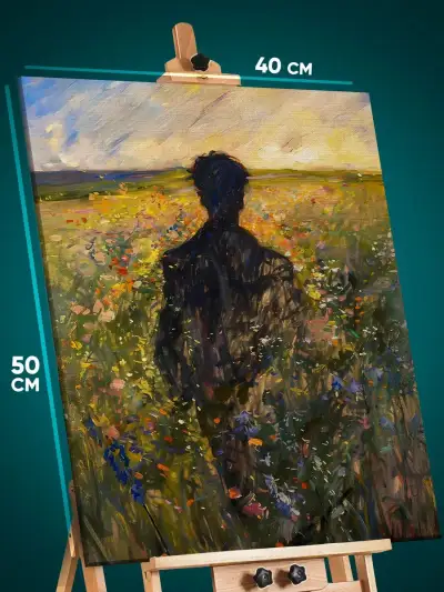Картина на стену Человек Арт сюрреализм поле 40x50