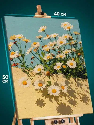 Картина на стену Цветы ромашки 40x50