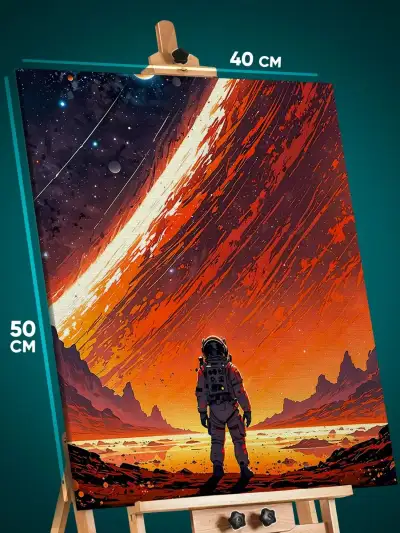 Картина на стену Космос космонавт 40x50