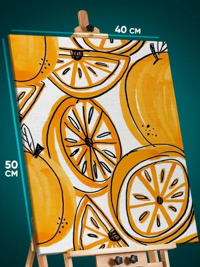 Картина на стену Еда цитрус 40x50