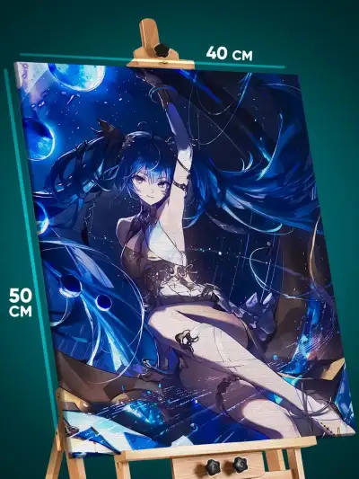 Картина на стену Vocaloid Мику Хатсуне 40x50