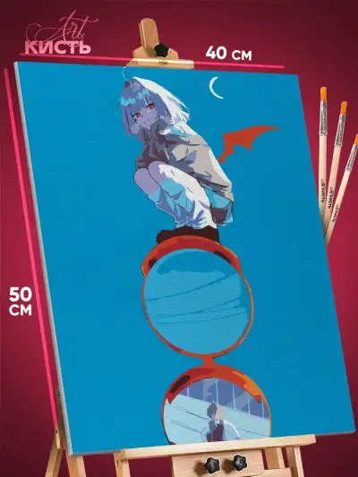 Картина по номерам Девушка Аниме-арт вампир 40x50