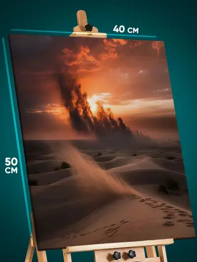 Картина на стену Пейзаж природа пустыня закат 40x50