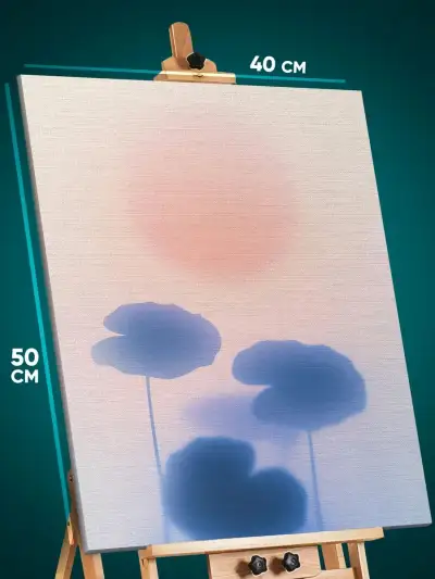 Картина на стену Абстракция цветы кувшинки 40x50
