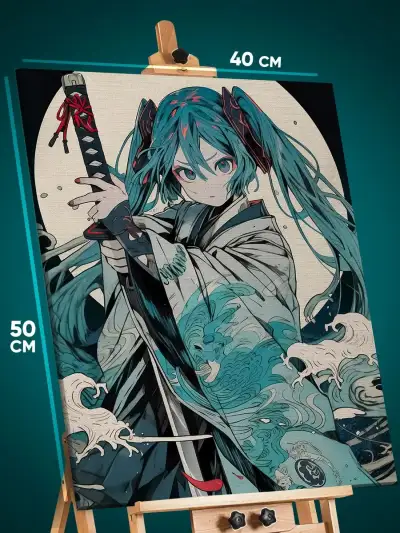 Картина на стену Vocaloid Мику Хатсуне 40x50