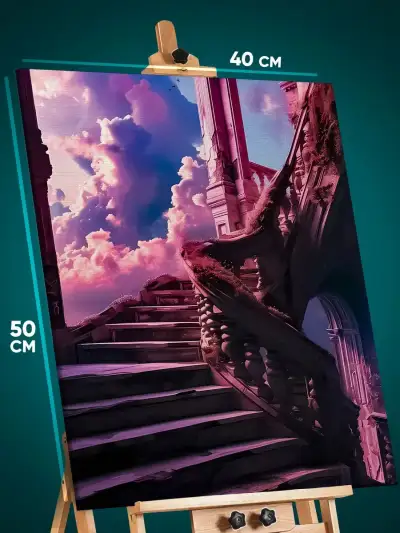 Картина на стену Религия лестница ведущая в небо 40x50