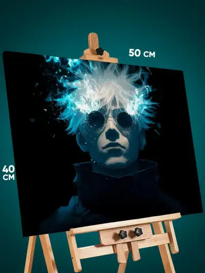 Картина на стену Магическая битва Аниме Годжо Сатору 40x50