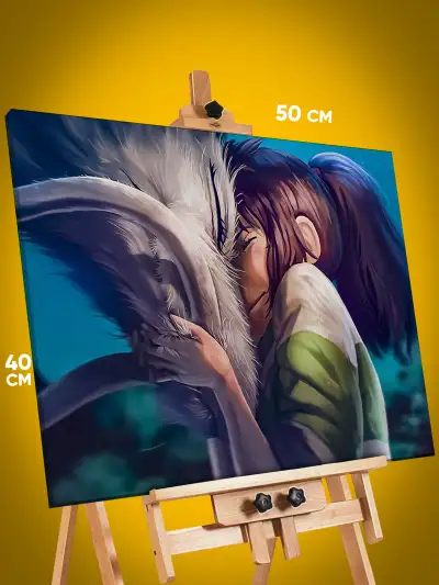 Картина на стену Хаяо Миядзаки Аниме Унесённые призраками 40x50