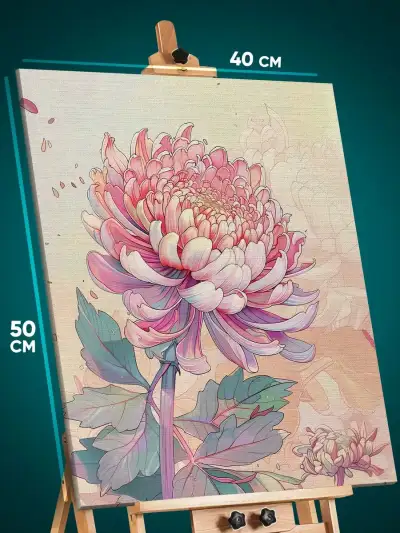 Картина на стену Цветы хризантемы 40x50