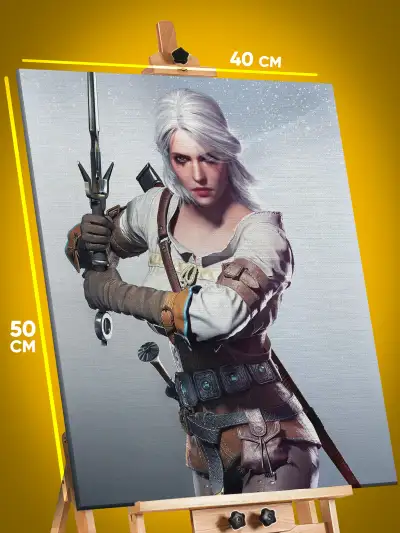 Картина на стену Ведьмак Игра Цири 40x50