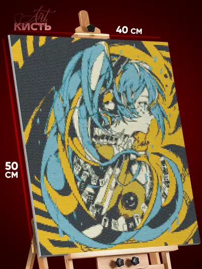 Алмазная мозаика Vocaloid Мику Хатсуне 40x50