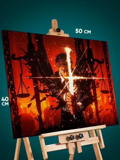 Картина на стену Магическая битва Аниме Хироми Хигурума 40x50