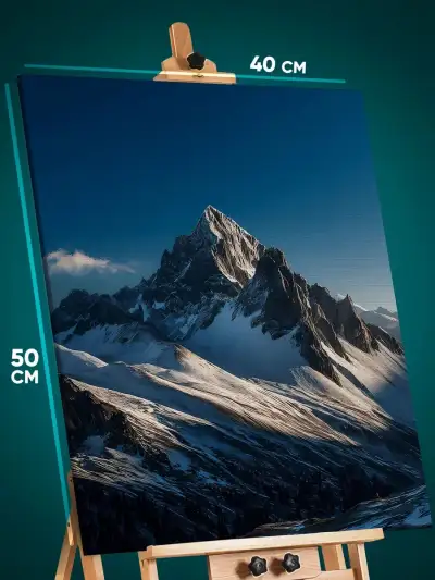 Картина на стену Пейзаж зимний природа горы 40x50