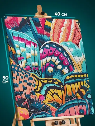Картина на стену Животные бабочки абстракция 40x50