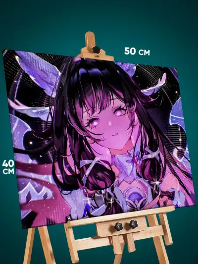 Картина на стену Геншин Импакт Игра Коломбина 40x50