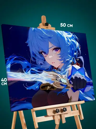 Картина на стену Геншин Импакт Игра Гань Юнь 40x50