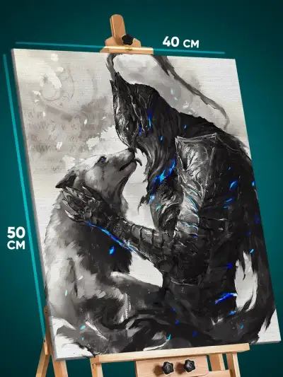Картина на стену Dark Souls Игра рыцарь Арториас 40x50