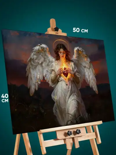 Картина на стену Религия ангел сердце 40x50
