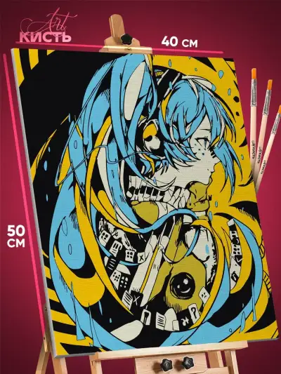 Картина по номерам Vocaloid Мику Хатсуне 40x50
