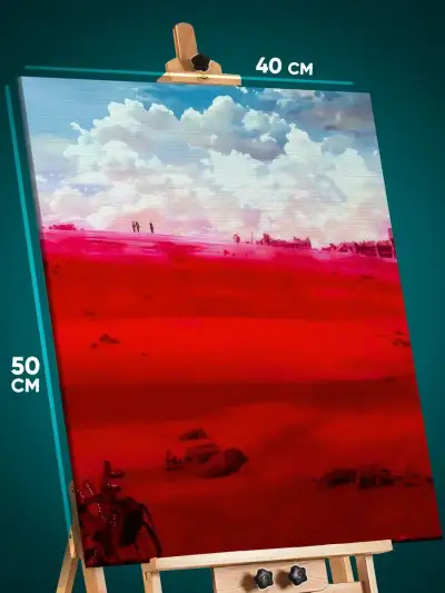 Картина на стену Евангелион Аниме пейзаж 40x50