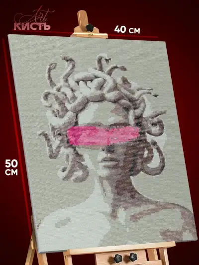 Алмазная мозаика Статуя эстетика медуза Горгона 40x50