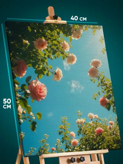 Картина на стену Цветы розы 40x50