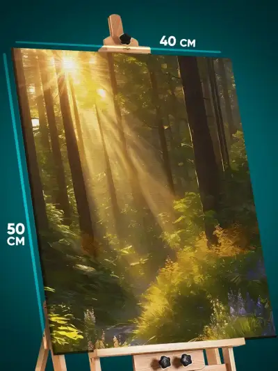 Картина на стену Пейзаж летний природа лучи солнца 40x50