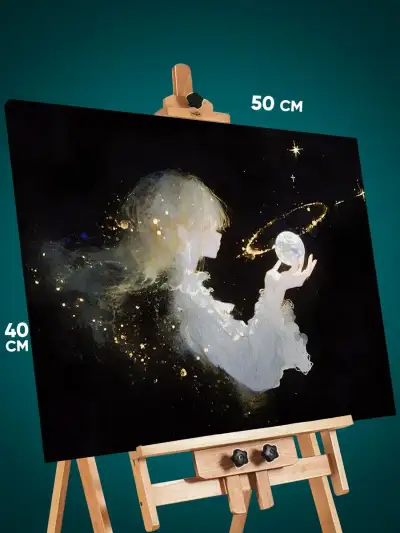 Картина на стену Девушка Аниме-арт сюрреализм 40x50