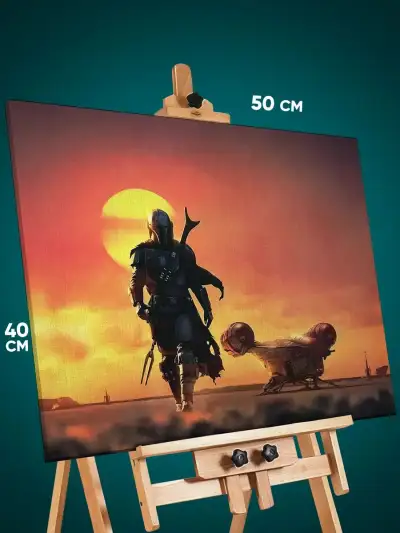 Картина на стену Звездные войны Мандалорец 40x50