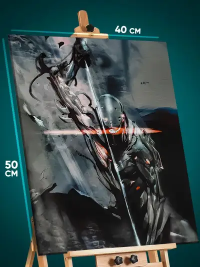 Картина на стену Metal Gear Игра Грей Фокс 40x50