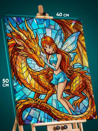 Картина на стену Мультфильмы Клуб Винкс Блум 40x50
