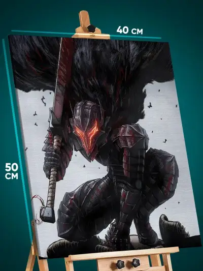 Картина на стену Dark Souls Игра рыцарь Арториас 40x50